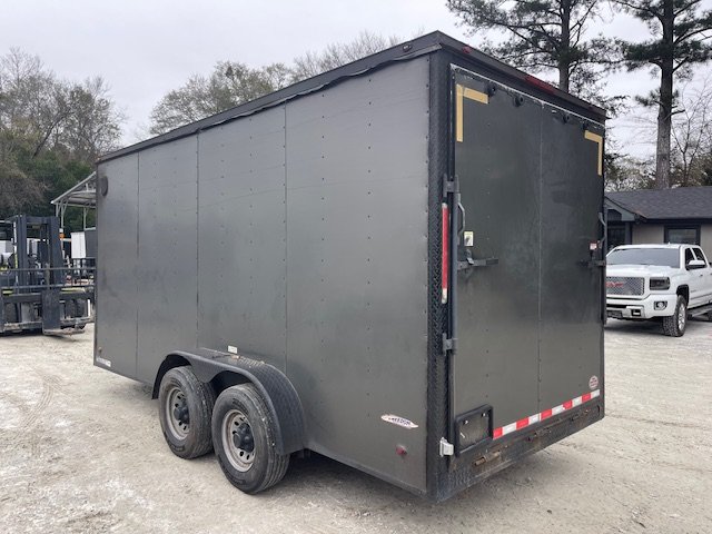 2022 Freedom Trailers Used 7X16 Enclosed Trailer 7' Interior Height Blackout Package W/ Side Door & 