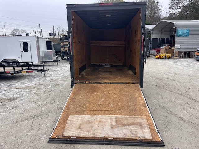 2022 Freedom Trailers Used 7X16 Enclosed Trailer 7' Interior Height Blackout Package W/ Side Door & 