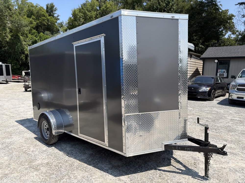6x12 Enclosed Trailer 6'6" Interior Height W/ Side Door & Ramp 2026 J&C