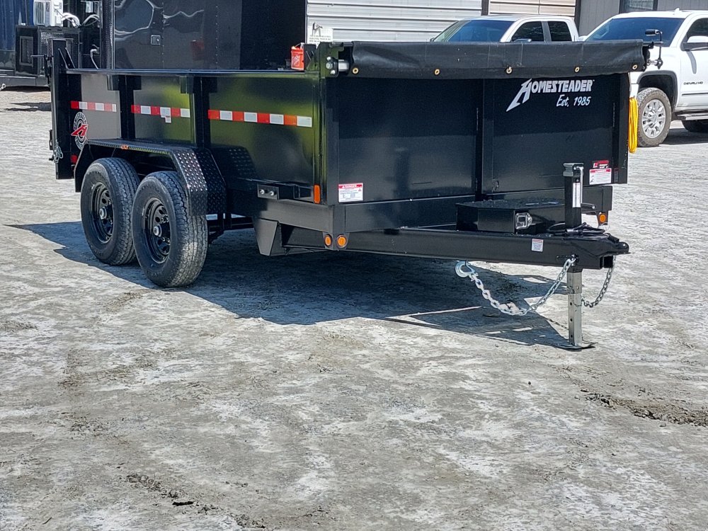 2026 Homesteader Trailers 7x12 Dump Trailer W/ 2-5200 LB Axles Tarp & Ramps