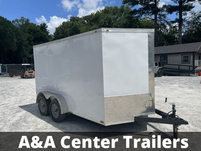 2026 Quality Cargo USED- 7x12 Enclosed Trailer 6'3" Interior Height W/ Electrical Pkg and Single Rea