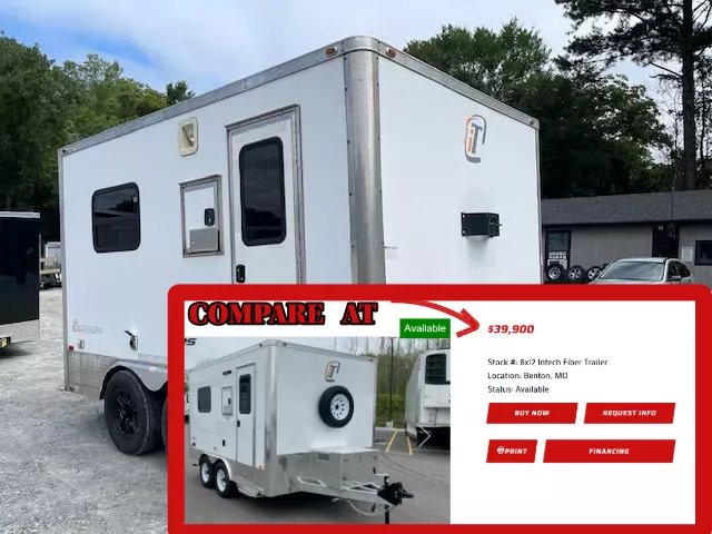 2018 InTech USED 8X12 Aluminum Fiber Optic Trailer