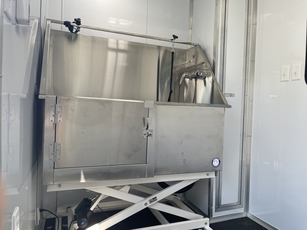6x12 Pet Grooming Trailer 50" Tub, High Velocity Dryer & Integrated Vacuum System 2027 Quality Cargo