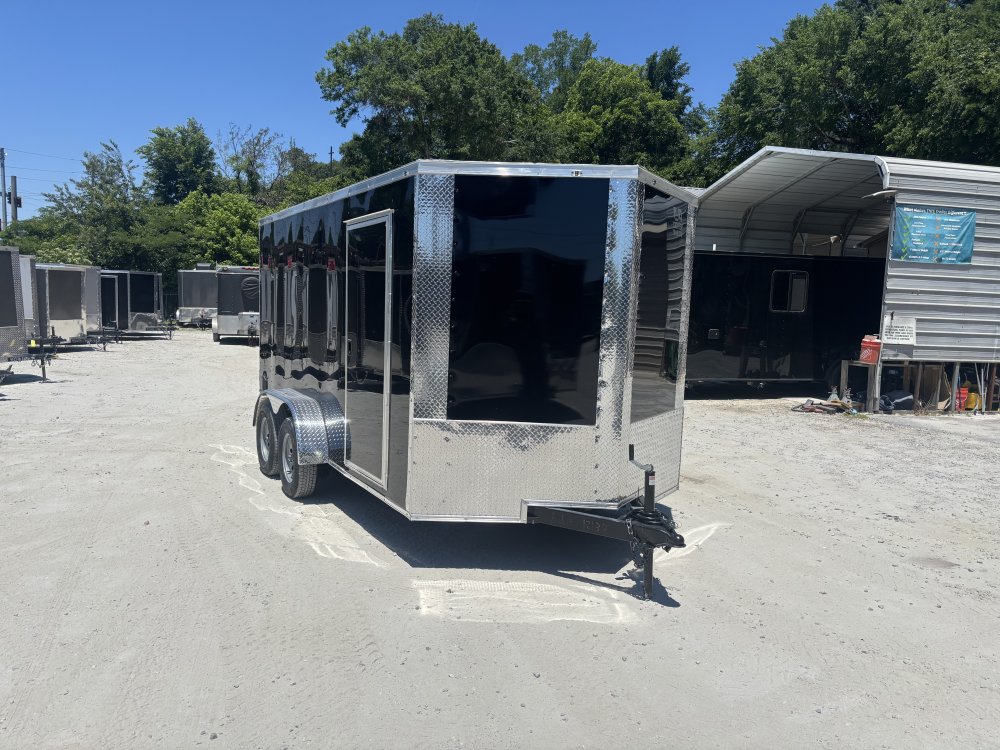 2026 J&C 7x14 Enclosed Trailer 6'6"FT Interior Height W/ Side Door & Barn Doors