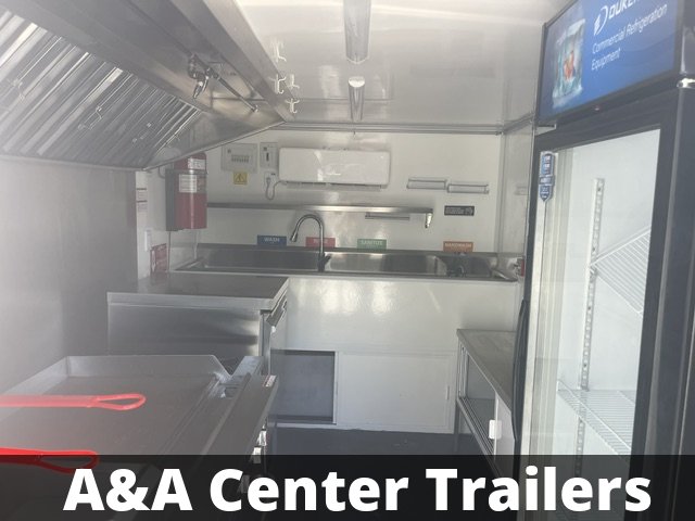 2025 FUDT USED 8X12 Food Trailer W/ Hood Vent, 4 Burner, Fire Suppression, Refrigerator, Sink PKG, C