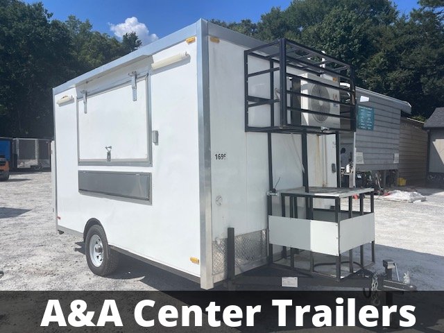 2025 FUDT USED 8X12 Food Trailer W/ Hood Vent, 4 Burner, Fire Suppression, Refrigerator, Sink PKG, C