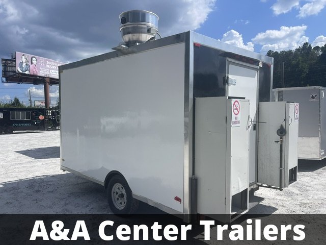 2025 FUDT USED 8X12 Food Trailer W/ Hood Vent, 4 Burner, Fire Suppression, Refrigerator, Sink PKG, C