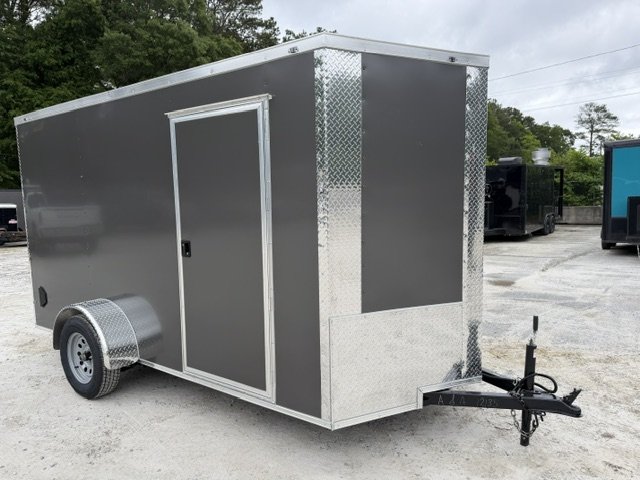 2026 J&C 6x12 Enclosed Trailer 6'6" Interior Height W/ Side Door & Ramp