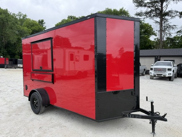 2026 J&C 6X12 Food Trailer 30 Amp Electrical Package Concession Window & Serving Table