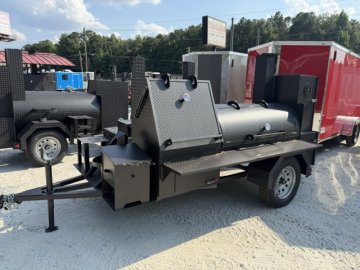 "A&A REAL DEAL - WET" 60" Reverse Flow Smoker, W/ Sinks, Grill, Rib Box, Insulated Firebox, Deep Fryer & Fish Fryer