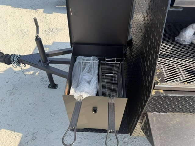 "A&A REAL DEAL - WET" 60" Reverse Flow Smoker, W/ Sinks, Grill, Rib Box, Insulated Firebox, Deep Fry