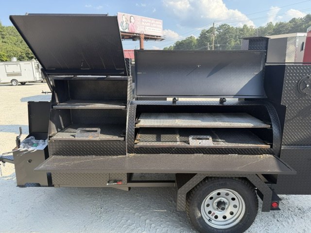 "A&A REAL DEAL - WET" 60" Reverse Flow Smoker, W/ Sinks, Grill, Rib Box, Insulated Firebox, Deep Fry