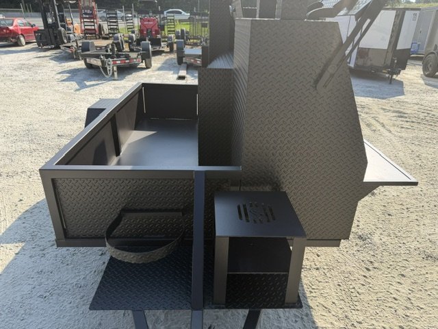 "A&A REAL DEAL W/ STORAGE" 60" Reverse Flow Smoker, Grill, Rib Box, Insulated Firebox & Fish Fryer &