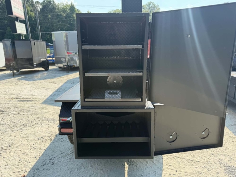 "A&A REAL DEAL" 60" Reverse Flow Smoker, Grill, Rib Box, Insulated Firebox, Fish Fryer