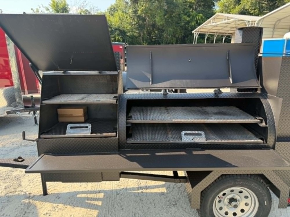 "A&A REAL DEAL" 60" Reverse Flow Smoker, Grill, Rib Box, Insulated Firebox, Fish Fryer