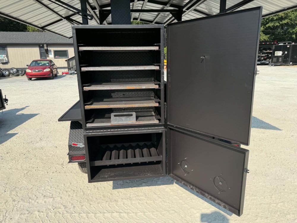 "A&A BIG PIG SMOKER N' MORE" - 72" SMOKER, GRIDDLE, SINK PKG, 2 FRYER STANDS, 2 DUAL BASKET FRYER, W