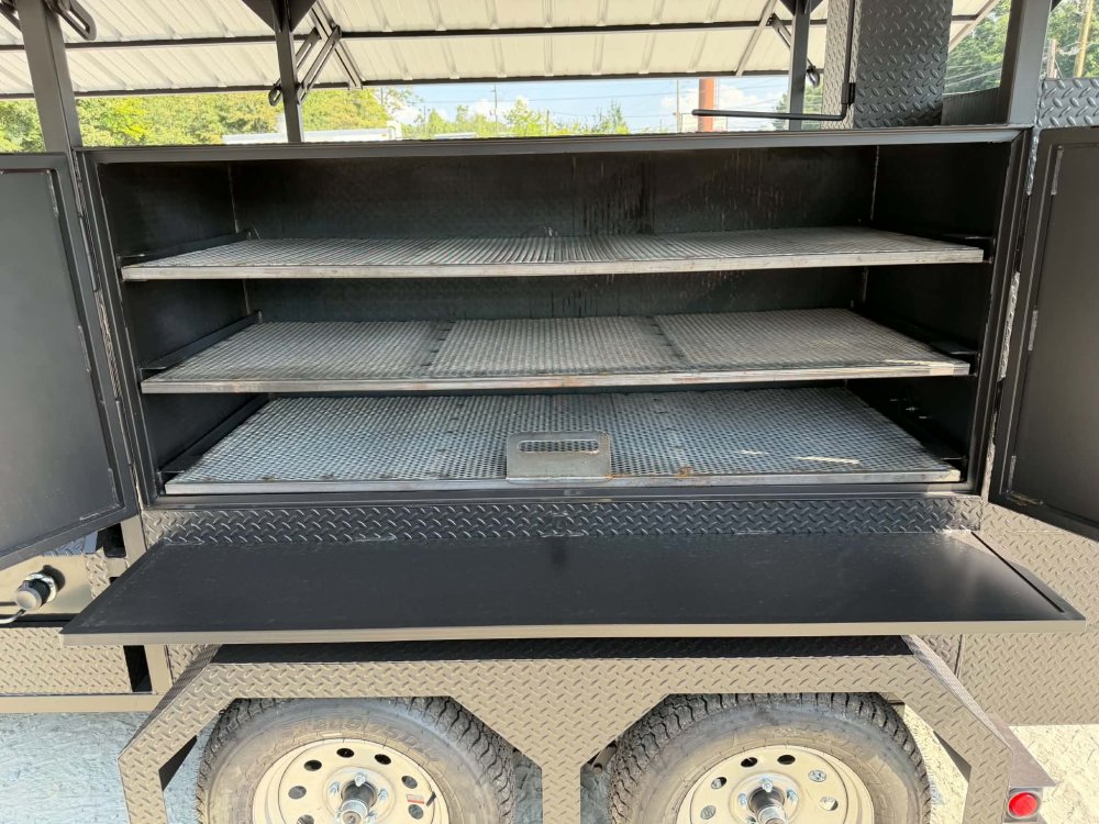 "A&A BIG PIG SMOKER N' MORE" - 72" SMOKER, GRIDDLE, SINK PKG, 2 FRYER STANDS, 2 DUAL BASKET FRYER, W