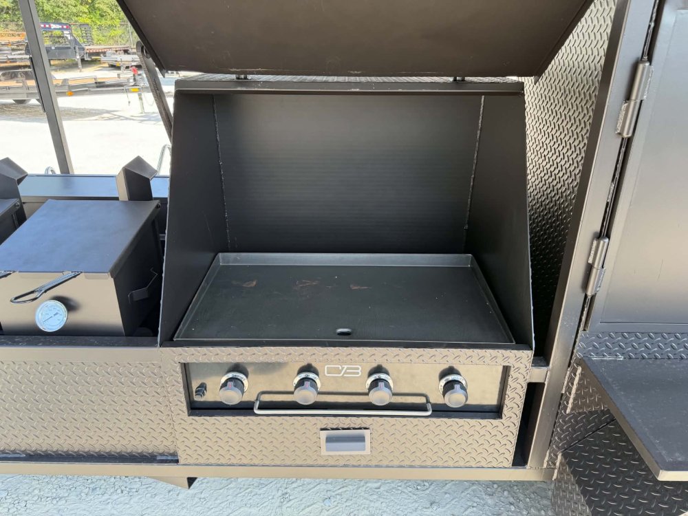 "A&A BIG PIG SMOKER N' MORE" - 72" SMOKER, GRIDDLE, SINK PKG, 2 FRYER STANDS, 2 DUAL BASKET FRYER, W
