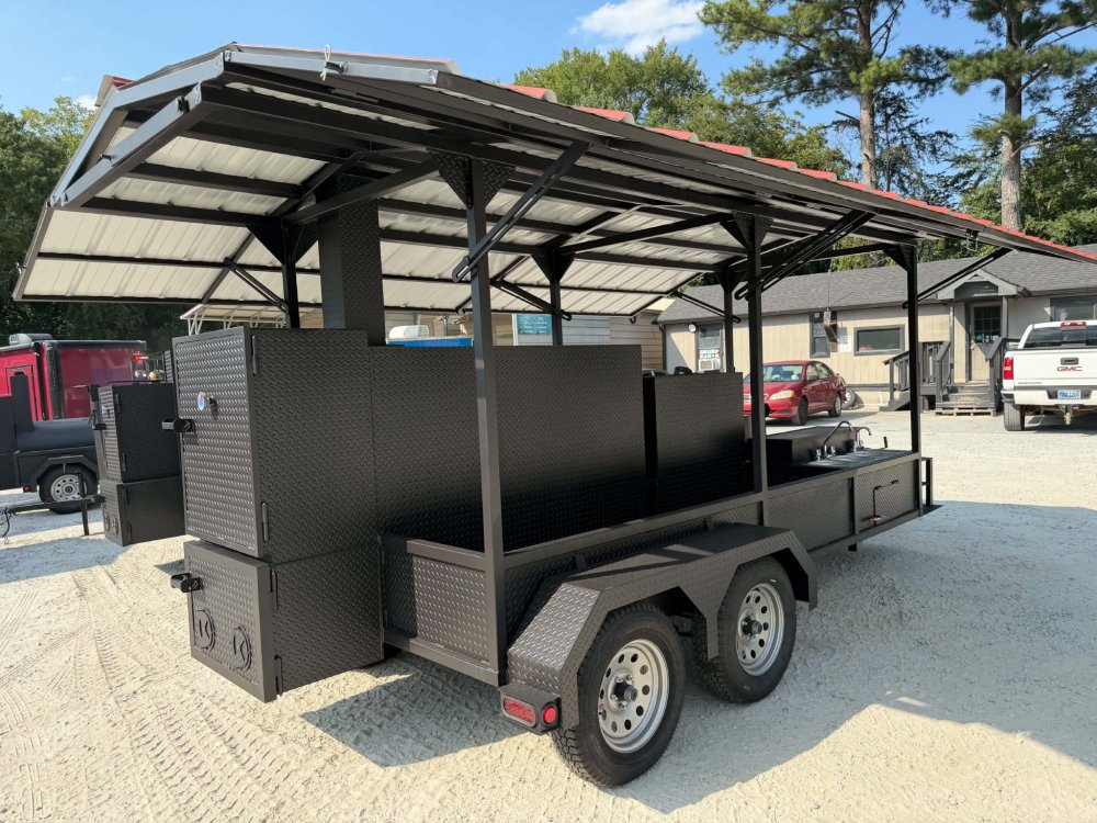 "A&A BIG PIG SMOKER N' MORE" - 72" SMOKER, GRIDDLE, SINK PKG, 2 FRYER STANDS, 2 DUAL BASKET FRYER, W