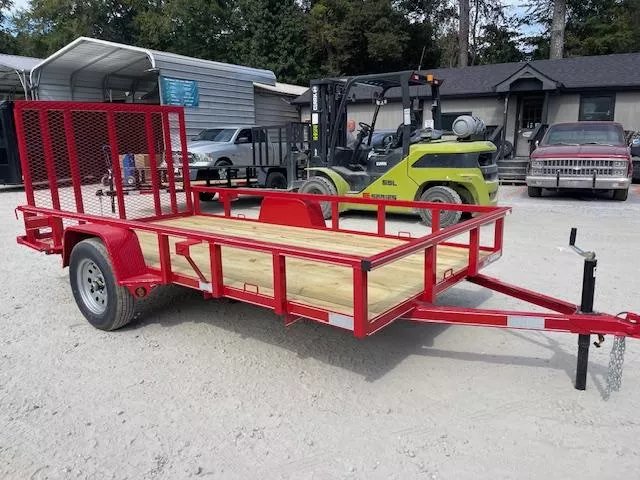 2025 Lone Wolf Trailer 6X12 Utility Trailer W/ 4 Foot Removable Gate Spare Tire Mount & D-Rings