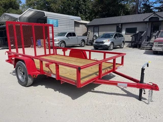2025 Lone Wolf Trailer 6X10 Utility Trailer W/ Spare Tire Mount D-Rings & 4 Foot Removable Gate