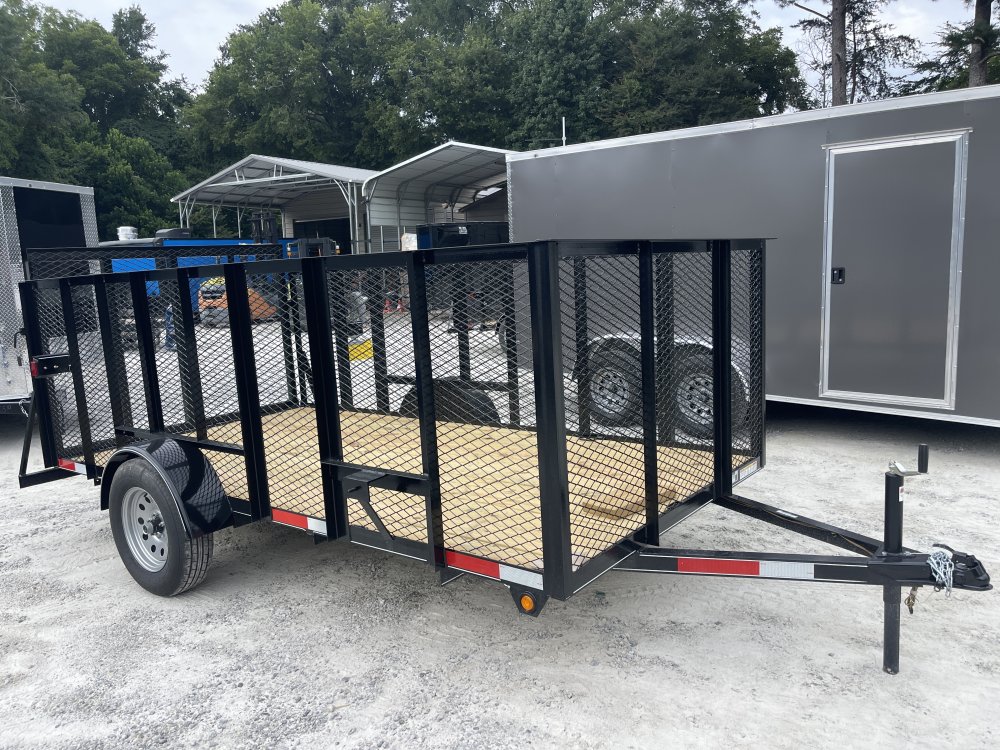 6X12 Utility Trailer W/ 4 Foot Mesh Sides 2026 Lone Wolf Trailer