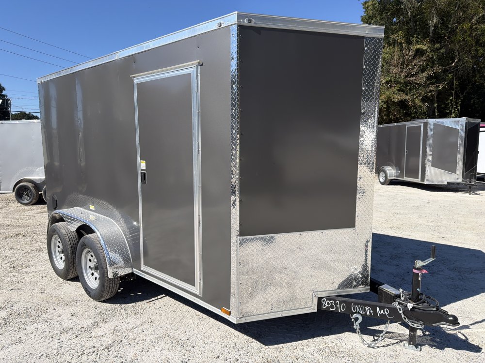 6x12 Enclosed Trailer Dual Axle 6'6" Interior Height, D-Rings W/ Side Door & Ramp 2027 Quality Cargo
