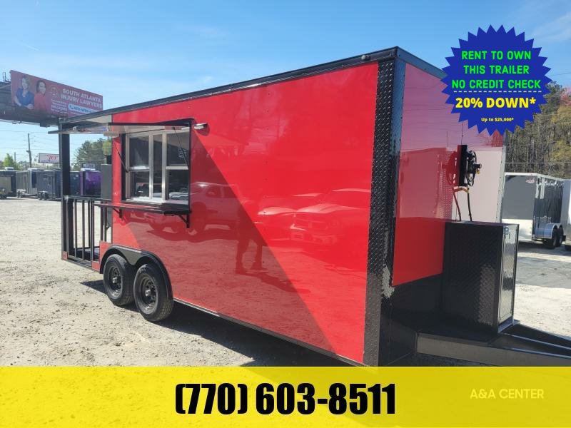 2026 Other 8.5x20 BBQ Porch Food Trailer LOADED W/ Smoker, Gas Package, Hood Vent, Dual Deep Fryers,