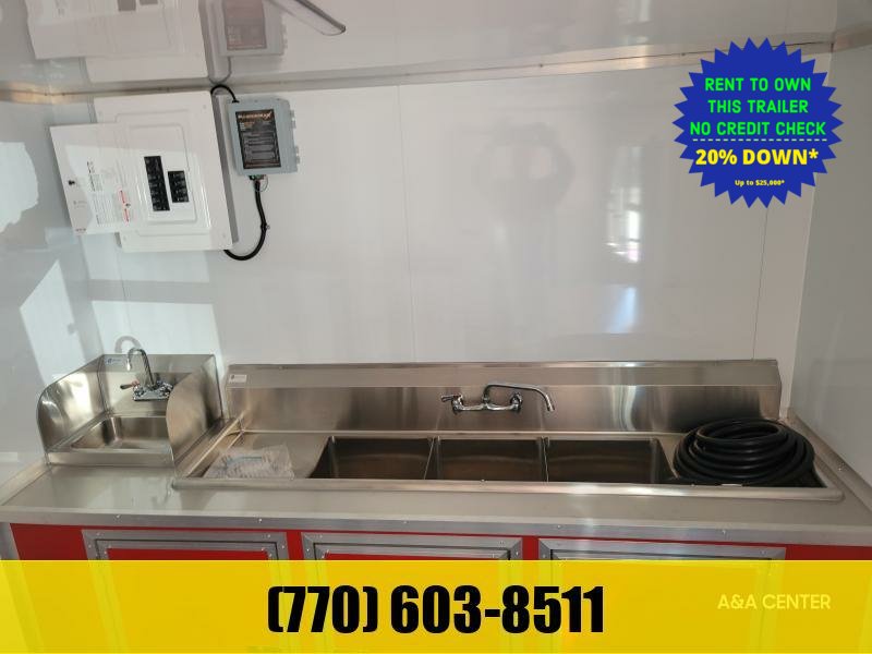 2026 Other 8.5x20 BBQ Porch Food Trailer LOADED W/ Smoker, Gas Package, Hood Vent, Dual Deep Fryers,