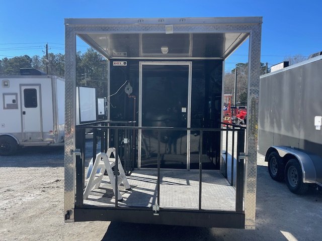 2024 Other 7x18 Used Concession W/ Porch, Fryer, Flat Top, 2 Eye Burner, Fridge, Triple Sink, Hand W