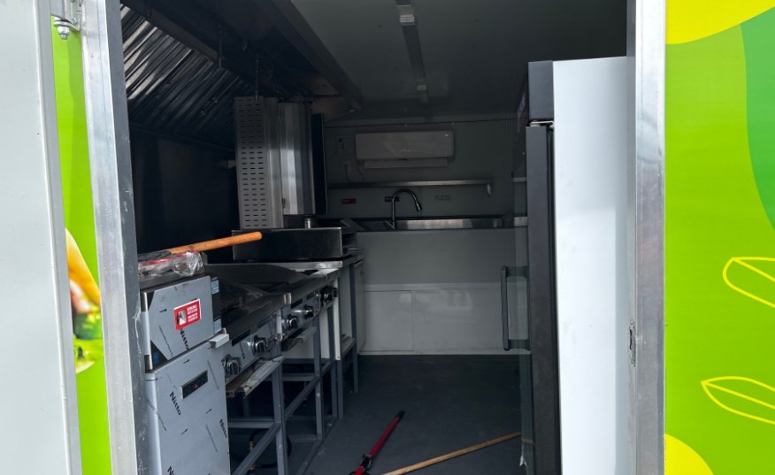 USED 7X14 Food Trailer W/ Triple Sink, Fryer, Griddle, Flat Top, Fridge, Concession Window 2025 FUD