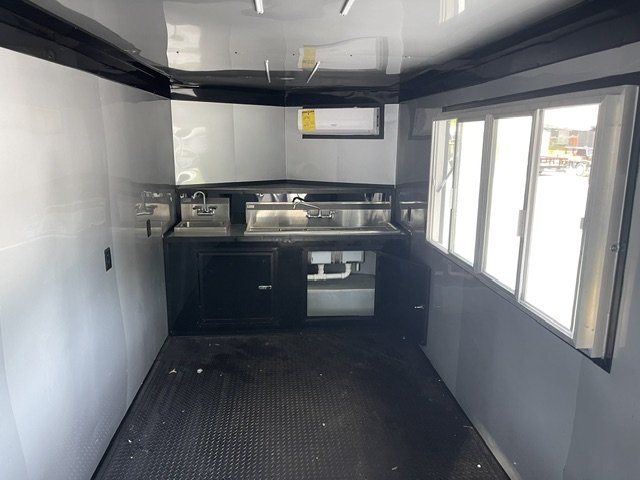 2025 7x20 Used Concession W/ Porch, Triple Sink, Hand Wash Sink, Concession Window