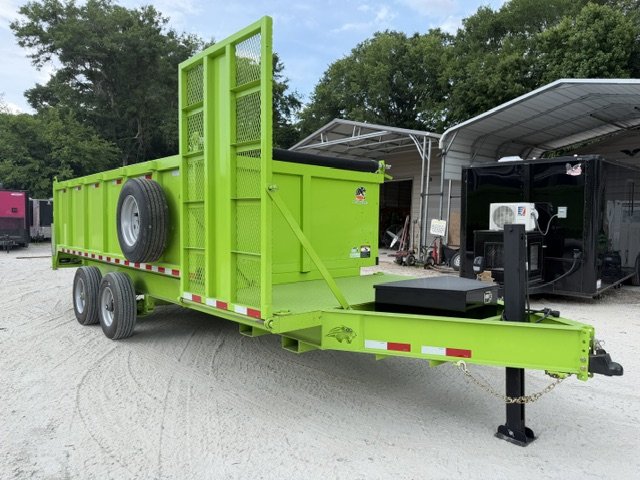 2026 Panther Cargo LLC 7x22 Dump Trailer Hybrid W/ 2-10000LB Axles 3' Foot Walls Hydraulic Jack & Sp