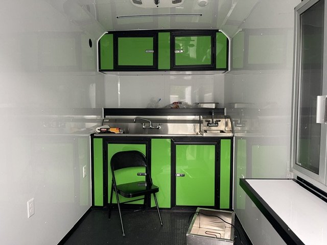 2025 6X12 Food Trailer SINK PKG,50 AMP ELECTRICAL PACKAGE, A/C, FINISHED INTERIOR