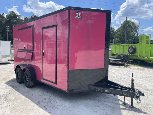 2025 Quality Cargo 7x14 Food Trailer W/ Sink Pkg, Hood Vent ,50 AMP Electrical Pkg, A/C, Finished In