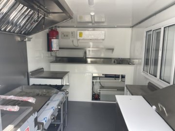 2025 FUDT USED 8X12 Food Trailer W/ Hood Vent, 4 Burner, Fire Suppression, Sink PKG, Awning Concession Window