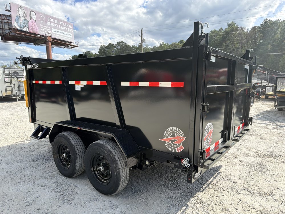 7x12 Dump Trailer W/ 4' Sides 10,400 GVWR, Tarp & Ramps 2027 Homesteader Trailers