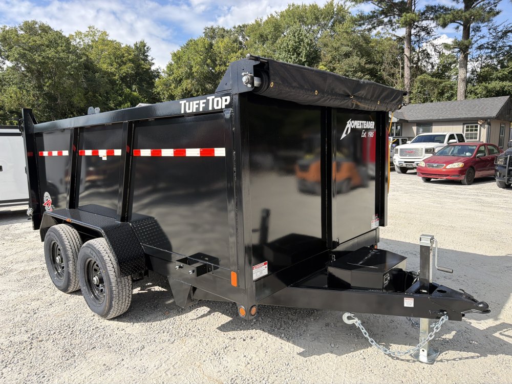 7x12 Dump Trailer W/ 4' Sides 10,400 GVWR, Tarp & Ramps 2027 Homesteader Trailers