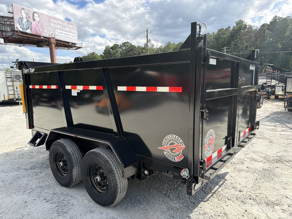 7x12 Dump Trailer W/ 4' Sides 10,400 GVWR, Tarp & Ramps 2027 Homesteader Trailers
