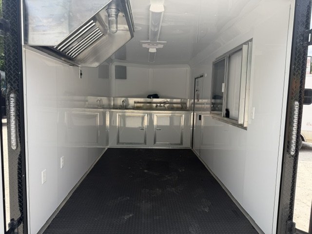 2025 Quality Cargo 7x14 Food Trailer W/ Sink Pkg, Hood Vent ,50 AMP Electrical Pkg, A/C, Finished In