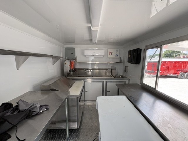 2026 Quality Cargo Trailers USED 8.5X12 Food Trailer W/ Prep Table , 2 Refrigerators , Minisplit A/C