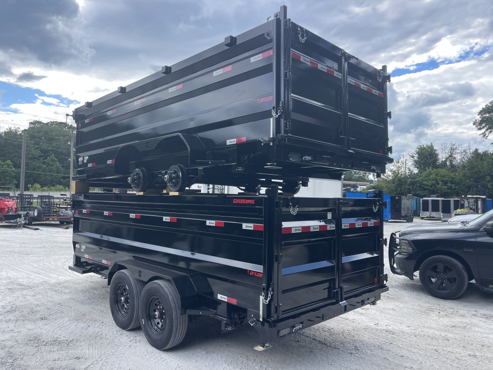 7x16 Dump Trailer Telescopic Lift 4 Foot Sides 14,000 GVWR W/Tarp and Ramps 2026 Southern Utility Tr
