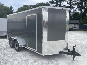 7x14 Enclosed Trailer 6'6" Interior Height W/ Side Door & Ramp 2026 J&C