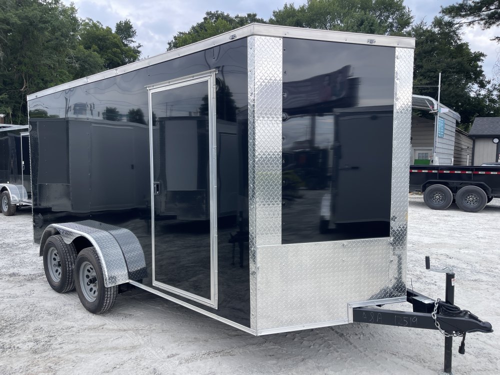 7x14 Enclosed Trailer 6'6" Interior Height W/ Side Door & Ramp 2026 J&C