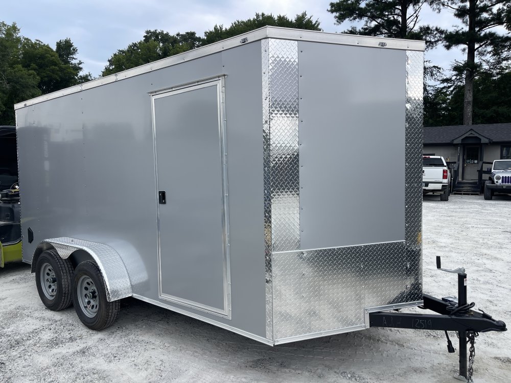 7x14 Enclosed Trailer 6'6" Interior Height W/ Side Door & Ramp 2026 J&C