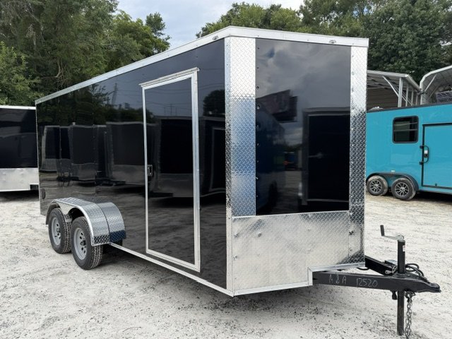 7x16 Enclosed Trailer 6'6" Interior Height W/ Side Door & Ramp 2026 J&C
