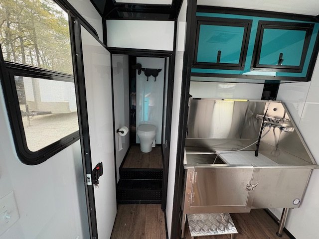 2027 Quality Cargo Trailers 7x12 Pet Grooming Trailer Bathroom, Upgraded Water Tanks, 50" Tub, Propane Tankless Water Heater, High Velocity Dryer, Integrated Vacuum System & More