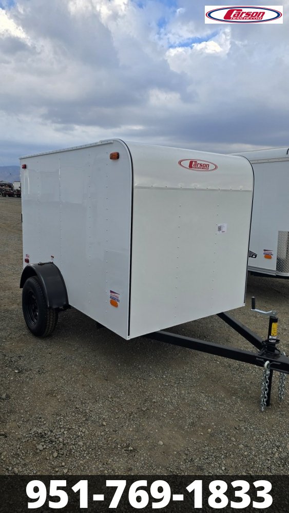 2025 CARSON 5' X 8' EL ENCLOSED TRAILER W/ REAR RAMP DOOR