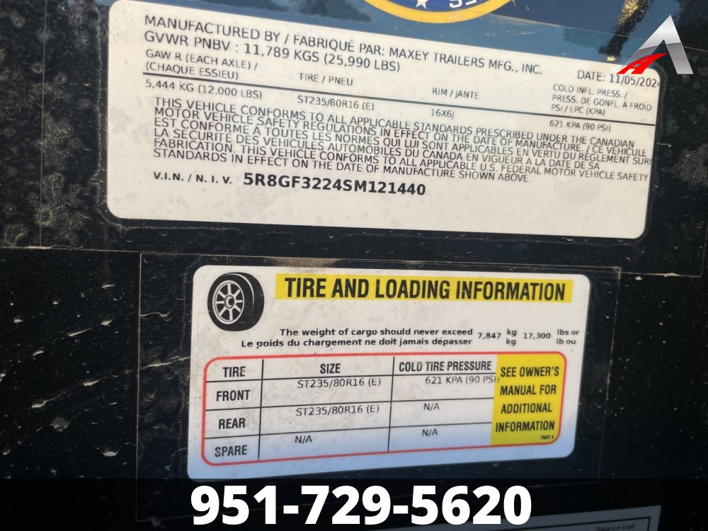 2025 MAXXD 102" X 32' LDX GN LOW PRO TANDEM DUEL