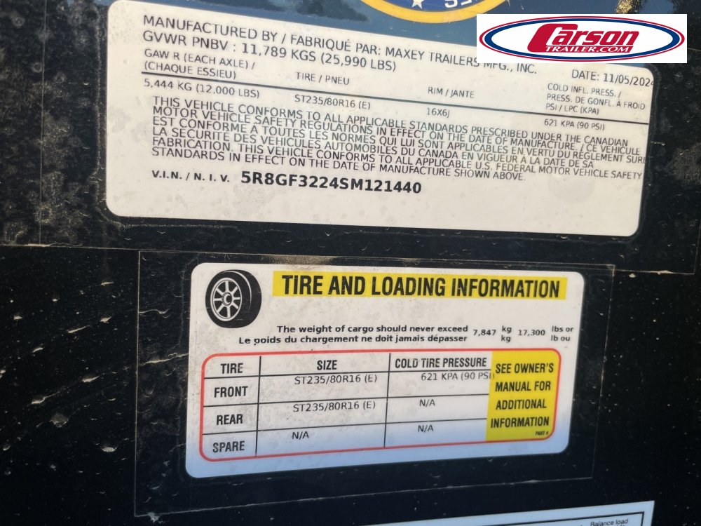 2025 MAXXD 102" X 32' LDX GN LOW PRO TANDEM DUEL